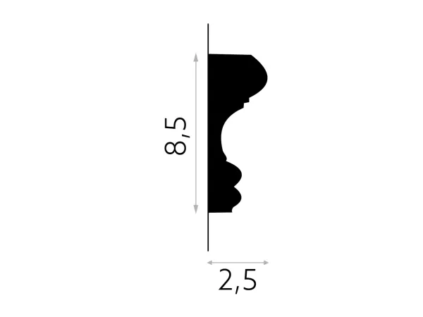 MDD311 Lemovacia lišta MARDOM DECOR d 240 x v 8,5 x š 2,5 cm
