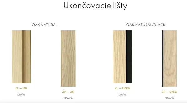 Stenové lamely LAMELIO Martel - imitácia dreva šedá/sivá - čierny dub OAK GREY - BLACK