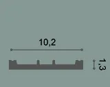 SX163F Rohová lišta ORAC DECOR Flex Square d 200 x v 10,2 x š 1,3 cm