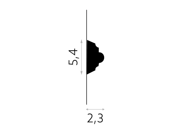 MDC252 Lemovacia lišta MARDOM DECOR d 240 x v 5,4 x š 2,3 cm