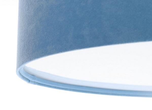 Modrá stropná lampa s velúrovým tienidlom DEKORIKO