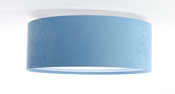 Modrá stropná lampa s velúrovým tienidlom DEKORIKO