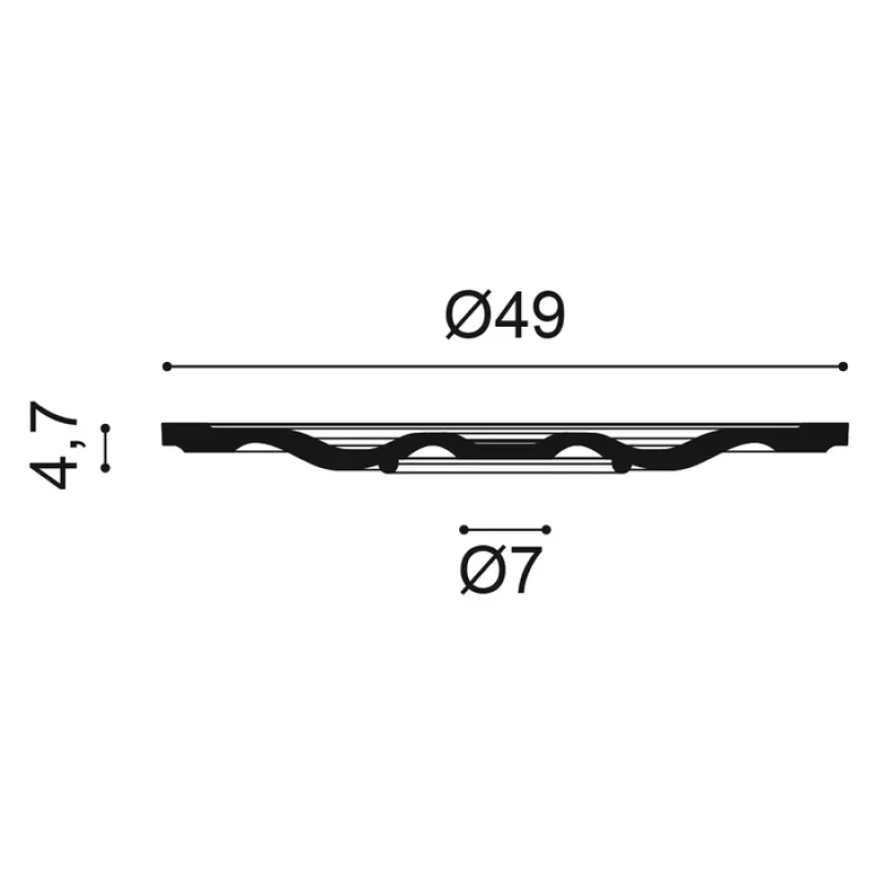 R18 Rozeta ORAC DECOR ø 49,0 x v 4,7 cm 1