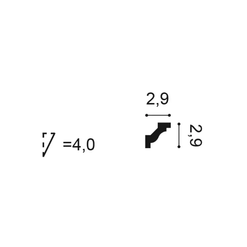 C230 Rohová lišta ORAC DECOR d 200 x š 2,9 x v 2,9 cm 1