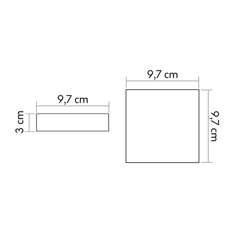 D3542 Ozdobný prvok MARDOM DECOR d 9,7 x v 9,7 x š 3 cm