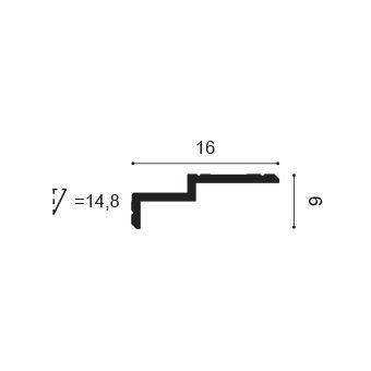 C391 Lišta pre nepriame osvetlenie d 200 x š 16,0 x v 6,0 cm 1