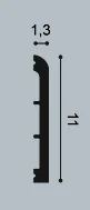 SX184F Podlahová lišta ORAC DECOR Flex Cascade d 200 x v 11 x š 1,3 cm