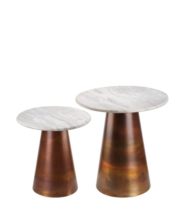 1J206 Konferenčné stolíky LNN Ø 40 x 42 h / Ø 50 x 53 h cm (set2ks) 1