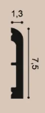 SX183 Lemovacia lišta ORAC DECOR Cascade d 200 x v 7,5 x š 1,3 cm