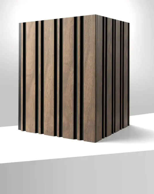 Stenové lamely LAMELIO - Milo, imitácia dreva orech, 1ks 12,2 cm