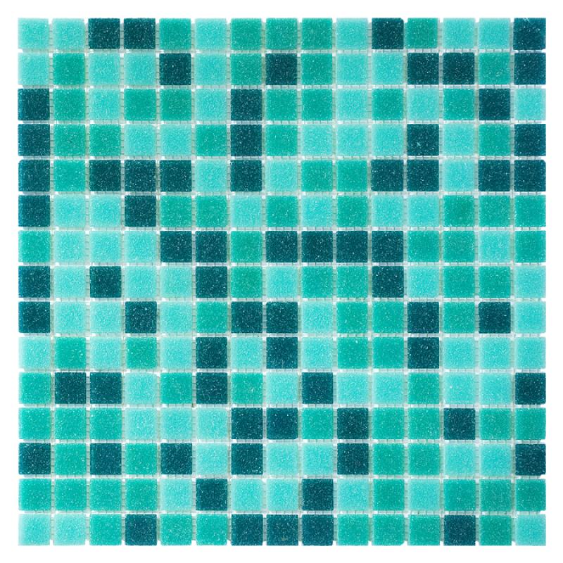 Q-SERIES Qmx Lagoon Sklenená mozaika DUNIN (32,7x32,7cm/1ks)