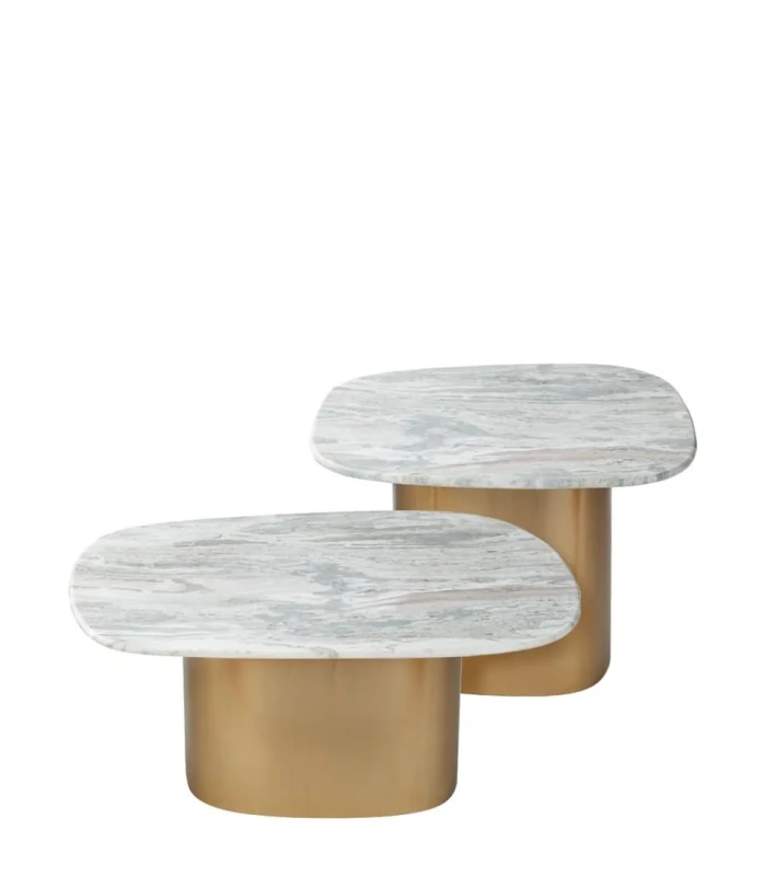 1J205 Konferenčné stolíky LNN 80 x 75 x 32 h - 56 x 60 x 36 h cm (set2ks)
