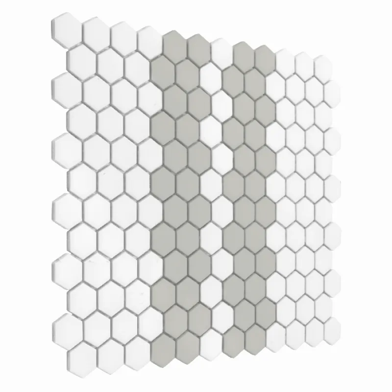 HOUSE LOVES Mini Hexagon Stripe 2.1.A matt Gresové mozaiky DUNIN (30x26cm/1ks)