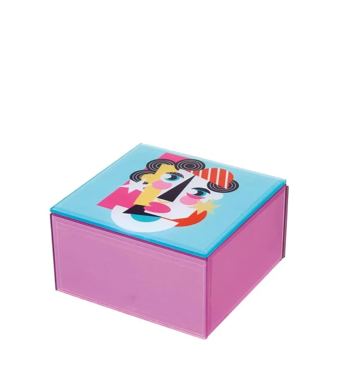 1L182 Sklenená šperkovnica LNN 12 x 12 x 6,5 h cm