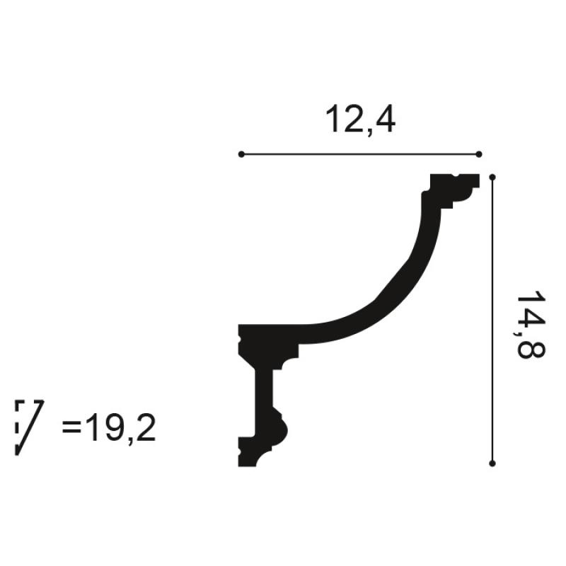 C901 Lišta pre nepriame osvetlenie d 200 x š 12,4 x v 14,8 cm 1