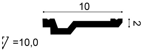 C356 Rohová lišta ORAC DECOR d 200 x š 10,0 x v 2,0 cm 1