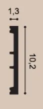 SX163 Lemovacia lišta ORAC DECOR Square d 200 x v 10,2 x š 1,3 cm