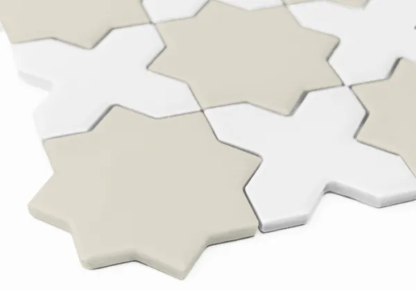 HOUSE LOVES Star&Cross Cotton Mix matt Keramické mozaiky DUNIN (30,2x30,2cm/1ks)