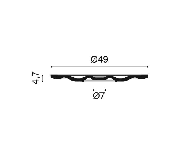 R18 Rozeta ORAC DECOR ø 49,0 x v 4,7 cm 1