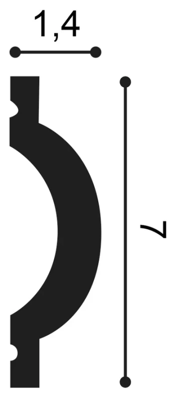 P9901 Lemovacia lišta ORAC DECOR d 200 x v 7 x š 1,4 cm 1