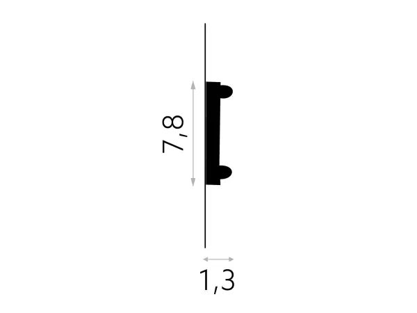 MDC217 Lemovacia lišta MARDOM DECOR d 240 x v 7,8 x š 1,3 cm