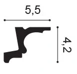 C323 Lišta pre nepriame osvetlenie ORAC DECOR d 200 x š 4,2 x v 5,5 cm 1
