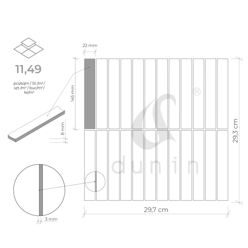 KITKAT Grey Gresové mozaiky DUNIN (29,3x29,7cm/1ks) 5