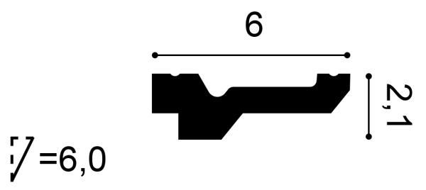 C360 Rohová lišta ORAC DECOR d 200 x š 6 x v 2,1 cm 1