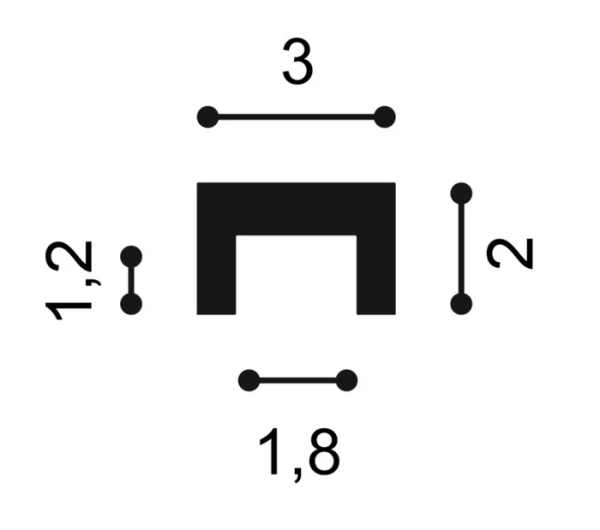 CX190 Lišta pre nepriame osvetlenie ORAC DECOR d 200 x v 2 x š 3 cm 1