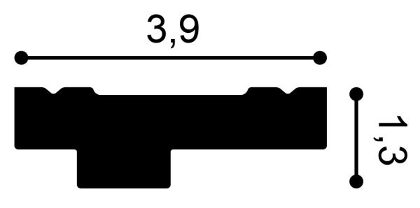CX160 Rohová lišta ORAC DECOR d 200 x š 3,9 x v 1,3 cm 1