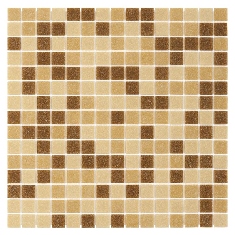 Q-SERIES Qmx Beige Sklenená mozaika DUNIN (32,7x32,7cm/1ks)