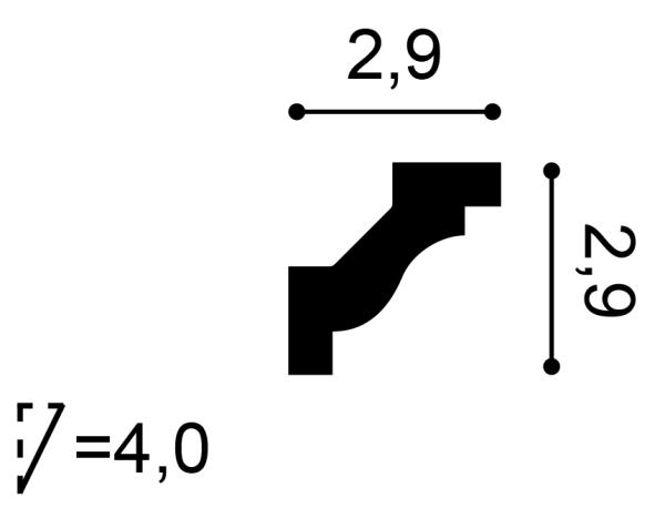 C230F Rohová lišta ORAC DECOR FLEX d 200 x š 2,9 x v 2,9 cm 1