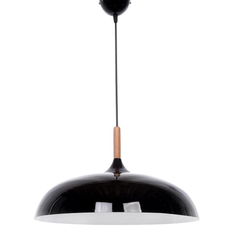 Čierna moderná závesná lampa VERSI DEKORIKO