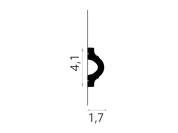 MD332 Lemovacia lišta MARDOM DECOR d 200 x v 4,1 x š 1,7 cm