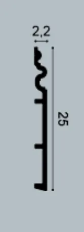 SX193 Podlahová lišta ORAC DECOR d 200 x v 25 x š 2,2 cm