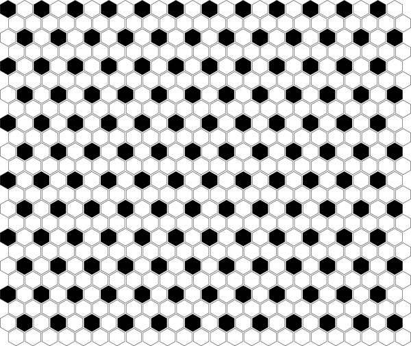 HEXAGONIC Mini Hexagon B&W Mix PREMIUM matt Gresové mozaiky DUNIN (26x30cm/1ks) 6