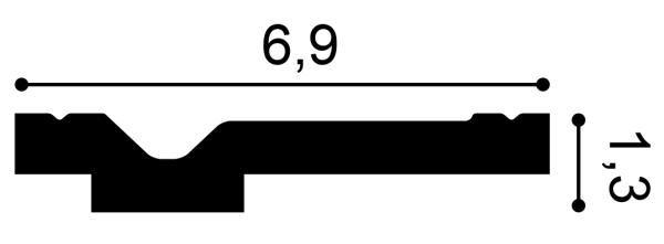 CX161 Rohová lišta ORAC DECOR d 200 x š 6,9 x v 1,3 cm 1