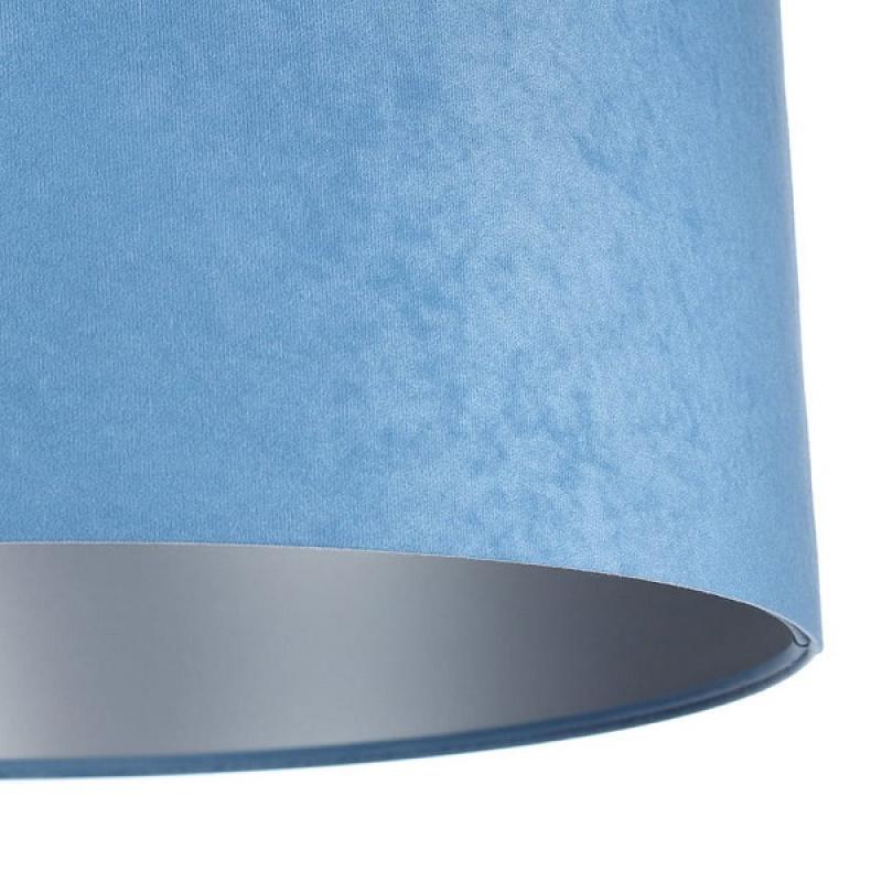 Modrá závesná lampa s velúrovým tienidlom ANGARIKA DEKORIKO