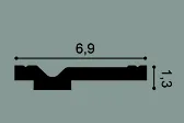 CX161 Rohová lišta ORAC DECOR Axxent d 200 x v 1,3 x š 6,9 cm