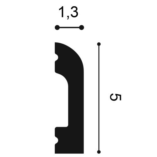 SX182 Rohová lišta ORAC DECOR Cascade d 200 x v 5 x š 1,3 cm