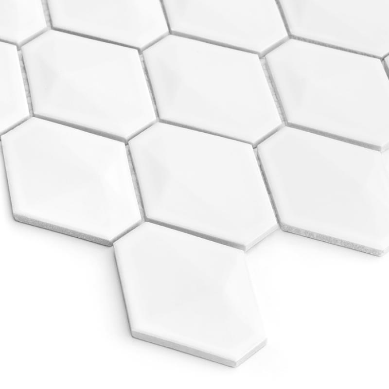 CARAT Mini Carat White Keramické mozaiky DUNIN (28,5x27,3cm/1ks)
