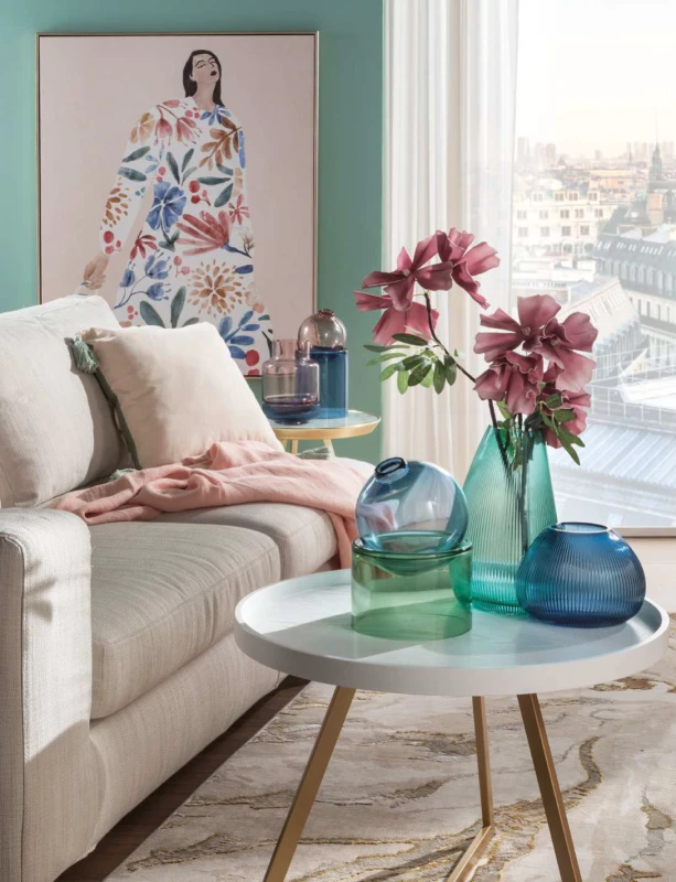 1M281 Designová sklenená váza LNN Ø 15 x 28,5 h cm 2