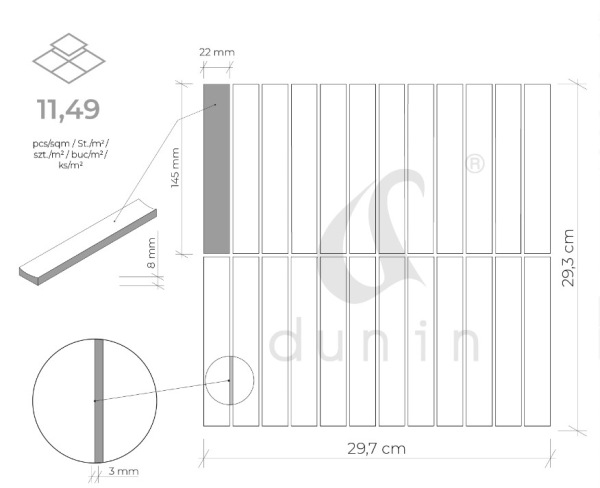 KITKAT Black matt Gresové mozaiky DUNIN (29,3x29,7cm/1ks) 4