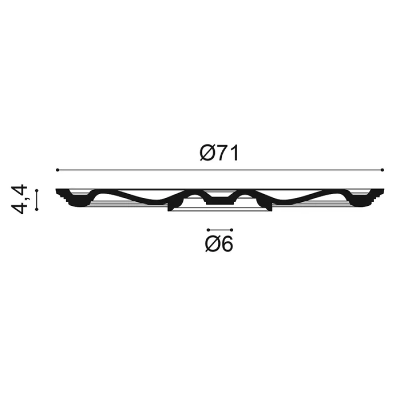 R23 Rozeta ORAC DECOR ø 71 x v 4,4 cm 1
