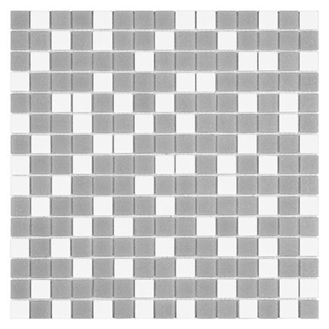 Q-SERIES Qmx Grey Sklenená mozaika DUNIN (32,7x32,7cm/1ks)