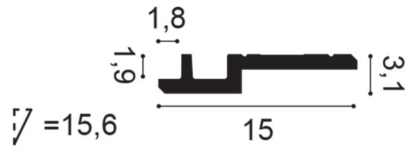 C395 Rohová lišta ORAC DECOR d 200 x š 3,1 x v 15,5 cm 1