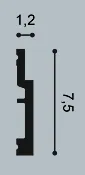 SX187F Podlahová lišta ORAC DECOR Flex High Linne d 200 x v 7,5 x š 1,2 cm