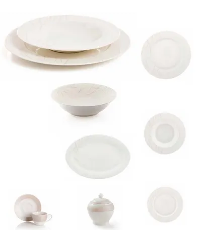 4813 Porcelánový tanier EVVIVA Petra White, set 6ks