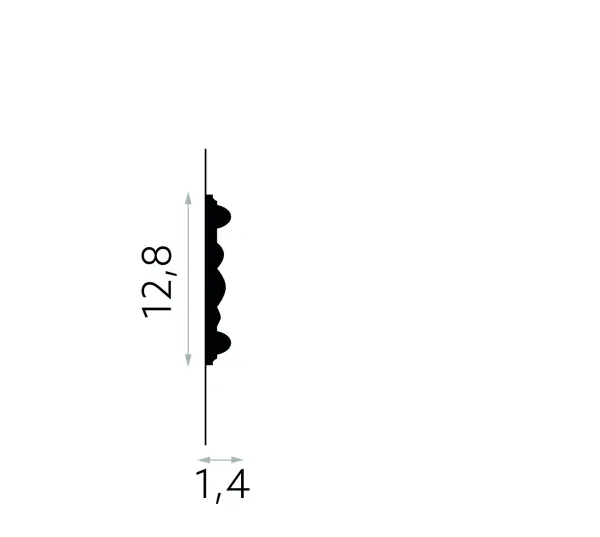 MDC236 Lemovacia lišta MARDOM DECOR d 240 x v 12,8 x š 1,4 cm