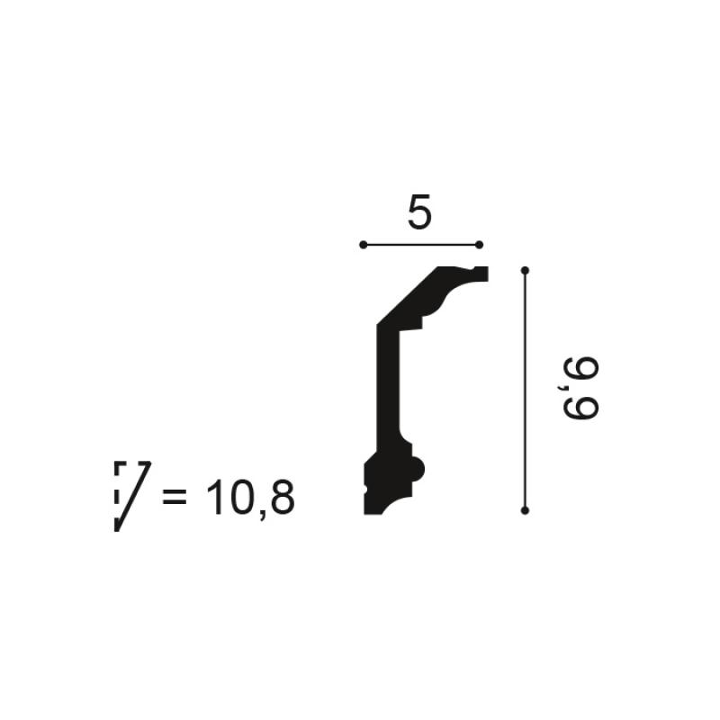 C321F Rohová lišta ORAC DECOR FLEX d 200 x š 5,0 x v 9,9 cm 1